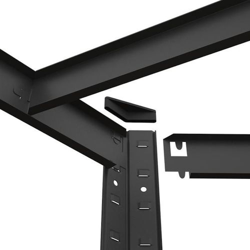 купить Cтеллаж складской Nex Home Raft metalic colț Budget 1800x900x400x705mm, 5 nivele MDF, Antracit в Кишинёве 