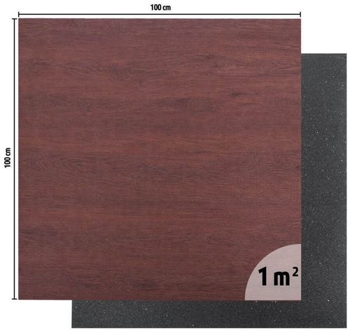 cumpără Echipament sportiv inSPORTline 13443 Covor protectie cauciuc 1.5 cm, 1x1 m Luxteko Flat Wood IN29851-1 în Chișinău 