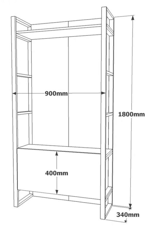 cumpără Mobilă pentru antreu Trendy ML18-A, 90x180x34cm (GTR001404) în Chișinău 