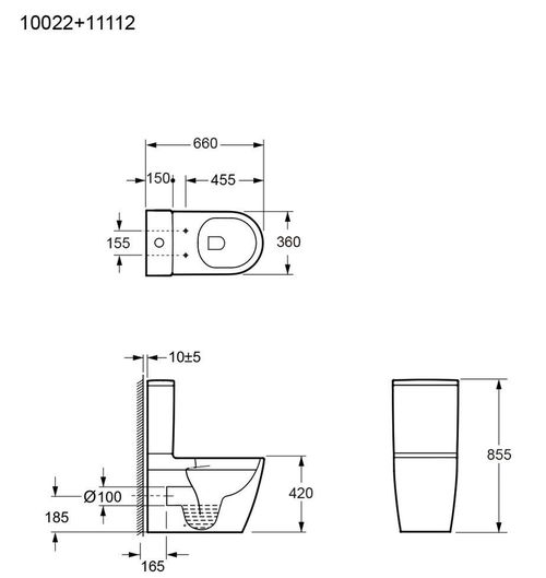 cumpără Vas WC Nomo 10022VF set vas WC (1112) în Chișinău 