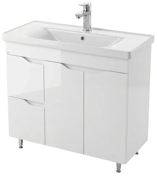 cumpără Dulap pentru lavoar Mashtab 11787 Print cu 2 sertare+usa 100cm Alb în Chișinău 