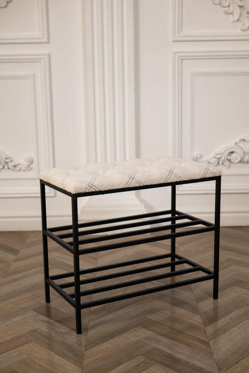 купить Полка для обуви Nex Home Pantofar 3 nivele Teddy, metal, max.150kg, 80x32x52cm, 51 Bej deschis в Кишинёве 