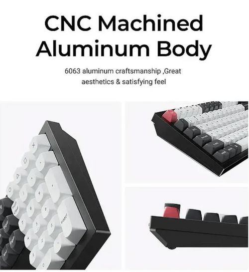 купить Клавиатура Keychron Q6 HE QMK Wireless Custom Full-Metal Mechanical Keyboard (Q6H-M1), Carbon Black в Кишинёве 