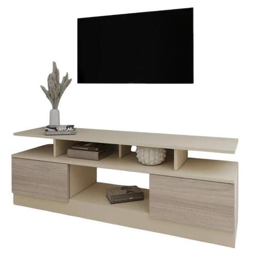 cumpără Comodă TV Smartex (16506) Т9 120cm TV Ivory+Stejar Deschis în Chișinău 