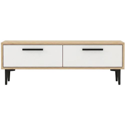 купить Тумба напольная для TV Trendy Leni Stejar Safir, Alb (GTR000363) в Кишинёве 