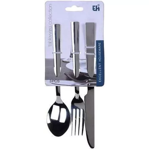 cumpără Tacămuri Excellent Houseware 42511 Набор столовых приборов 3ед нерж: вилка, нож, ложка în Chișinău 