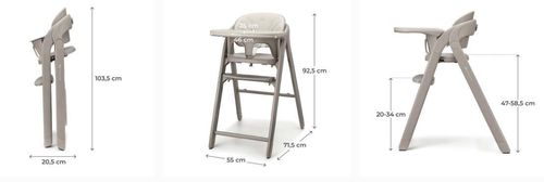 купить Стульчик для кормления KinderKraft KHTINO00GRY0000 Tino 3in1 Grey в Кишинёве 