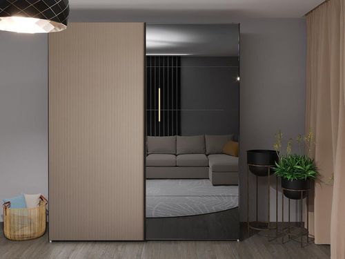 купить Шкаф Bayro Top line Napoli 2300x2300x580 серый камень, купе (604808) в Кишинёве 