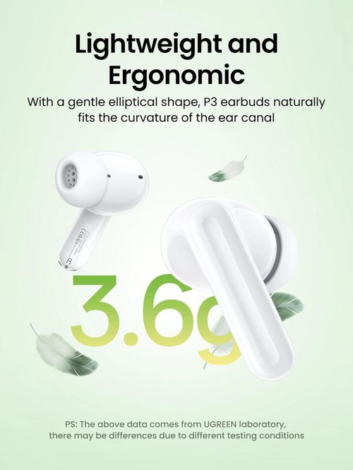 cumpără Căști fără fir Ugreen 45110 HiTune P3 AI Powered, White în Chișinău 