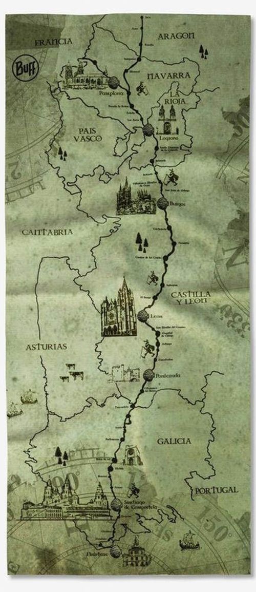 cumpără Îmbrăcăminte sport Buff Caciula-Fular UV+ Coolnet Camino Frances în Chișinău 