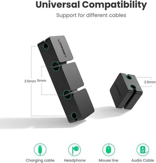 cumpără Accesoriu pentru aparat mobil Ugreen 70585 Cable Organizer 3+1, Black în Chișinău 