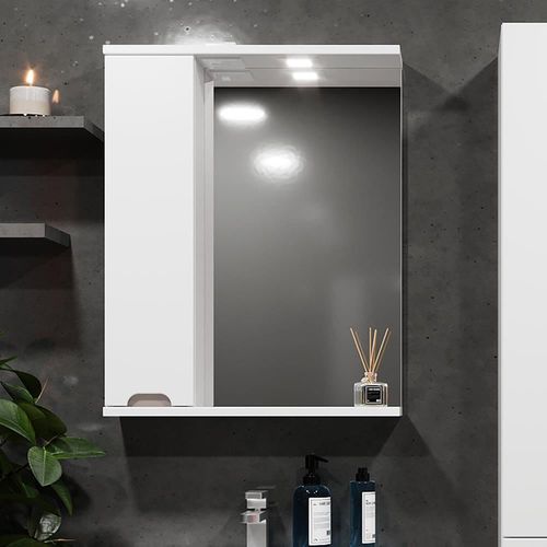 купить Зеркало для ванной Bayro Etna 600x750 левый белый мат в Кишинёве 