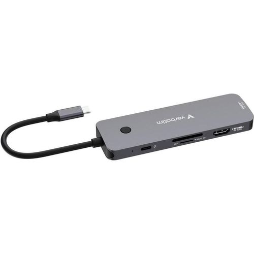 купить Переходник для IT Verbatim VER_32151, CMH-08, 8-in-1 USB-C Pro Multiport Hub в Кишинёве 