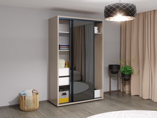 купить Шкаф Bayro Parma Graphite 1400x2250x600 серый камень, купе в Кишинёве 