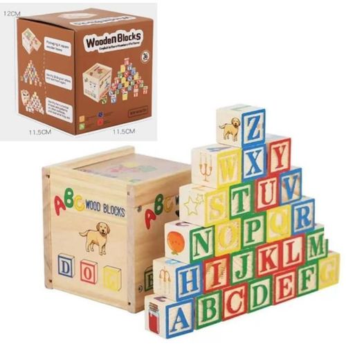 cumpără Jucărie ToyMall 008852 Cuburi din lemn 24pcs în Chișinău 