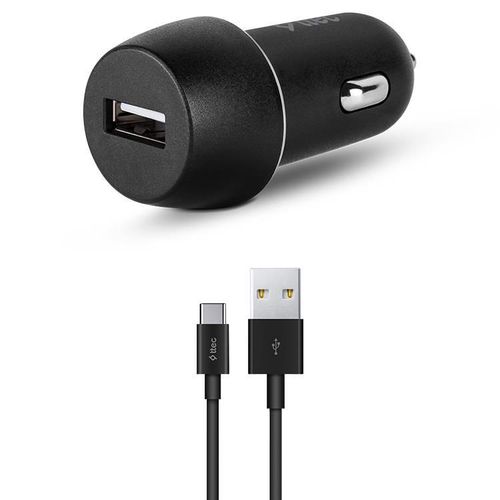 купить Зарядное устройство для автомобиля ttec 2CKS20CS USB-A 2.1A with Type-C Cable, Black в Кишинёве 