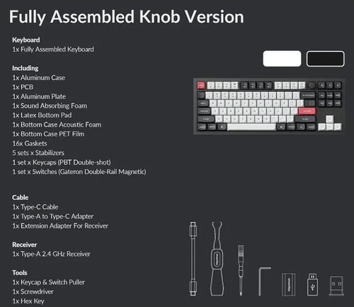 купить Клавиатура Keychron Q3 HE QMK Wireless Custom Full-Metal Mechanical Keyboard (Q3H-P1), Shell White в Кишинёве 