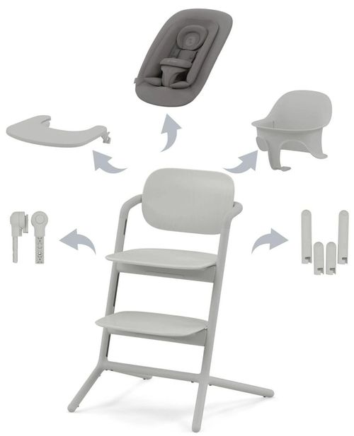 cumpără Scaun de masă Cybex 521003215 Lemo Suede Grey Mid Grey, 4in1 în Chișinău 