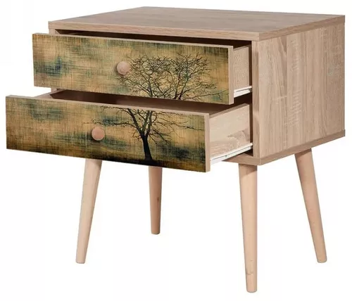 купить Тумбочка Trendy Two-729, Stejar Sonoma, 60x61x40cm в Кишинёве 