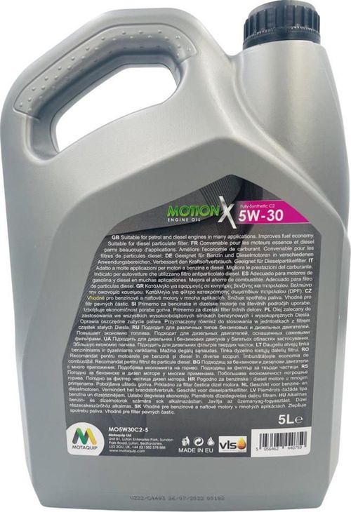 купить Масло Motaquip MO5W30C2-5 MQC 5W30 5L ACEA C2;API SN;PSA B71 2290 синтет в Кишинёве 