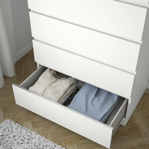cumpără Comodă Ikea Malm 6 sertare 80x123 (Alb) în Chișinău 