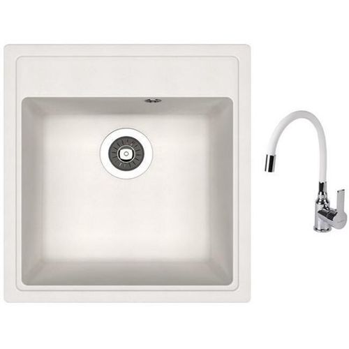 купить Мойка кухонная со смесителем Dr.Gans Nika 470 + SanDonna F 9995 alb в Кишинёве 