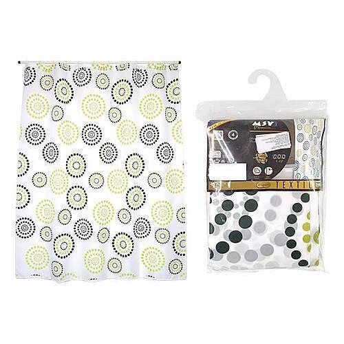 купить Занавеска для ванной MSV 49370 Dots 180X200cm, MSV Premium в Кишинёве 