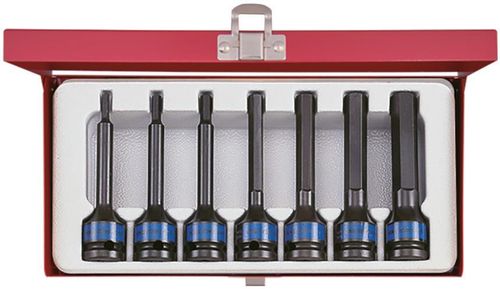 cumpără Set de tubulare, bite, duze King Tony 4457MP набор насадок ударных длинных HEX 4-14мм 1/2", 7 пр. în Chișinău 