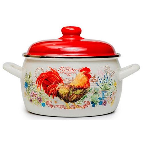 cumpără Cratiță Metalac 54163 emailata Сocoșul de aur 20cm, 4l, capac din metal în Chișinău 