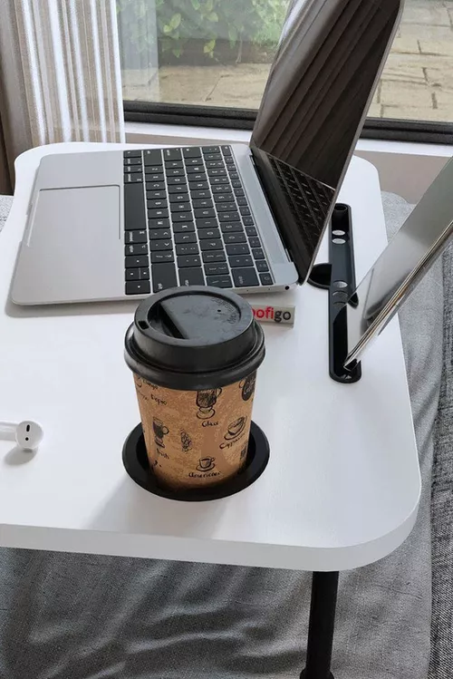 cumpără Stand laptop Nex Home Masuta, 59x39x26 cm, Alb (17-02-01) în Chișinău 