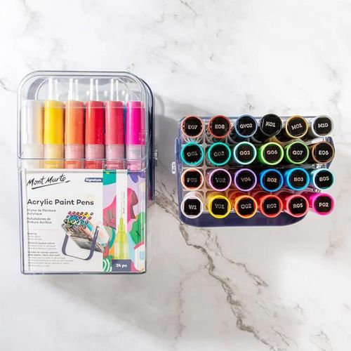 cumpără Set de creație Mont Marte MPN0236 Set markere acrilice Signature, vârf 3 mm, 24 buc în Chișinău 