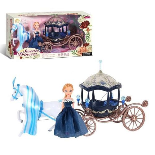 купить Кукла Essa 145A Set Prințesa cu cal și careta в Кишинёве 