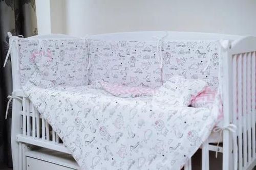 купить Детское постельное белье PernaMea Set lenjerie 8 piese HappyBaby Roz (PM.101007/2) в Кишинёве 