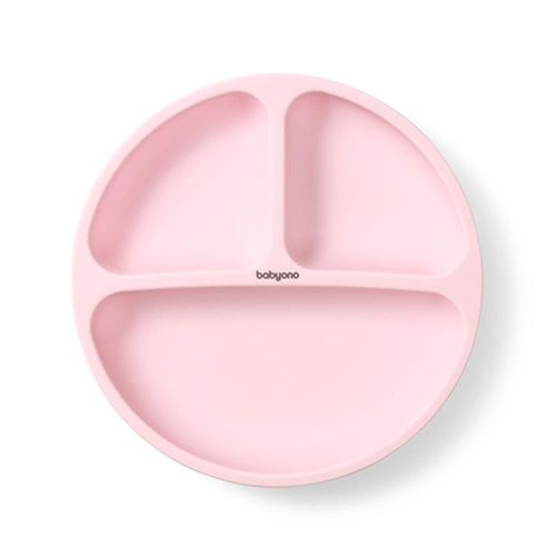 cumpără Seturi pentru hrănire bebelușilor BabyOno 1482/02 Placa de silicon cu ventuza (roz) în Chișinău 