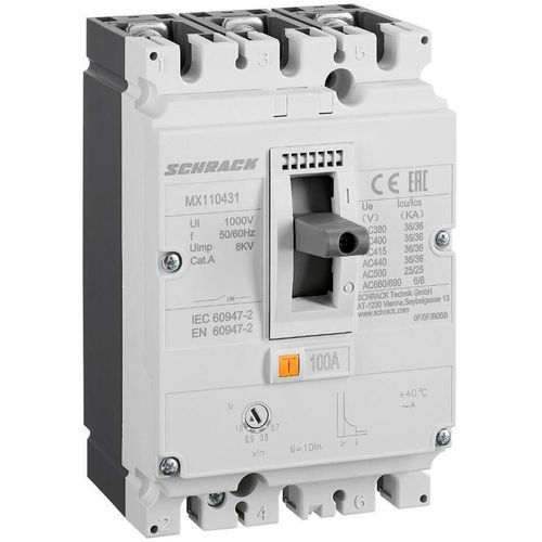 cumpără Întrerupător diferențial Schrack Technik MX110431 Întreruptor automat Tip A, 3 poli, 36kA, 100A în Chișinău 
