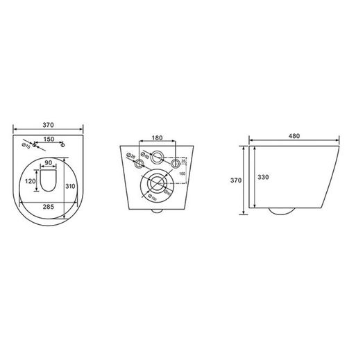 Closet WC suspendat IMPRESE JESS Rimless 