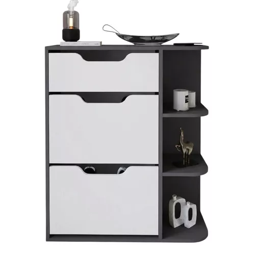 cumpără Raft pentru încălțăminte Bofigo Обувница 18-35-81 Anthracite/White în Chișinău 