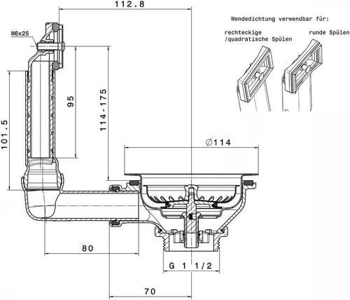 купить Сифон для кухонной мойки Reginox R26854 Wastekit Comfort в Кишинёве 