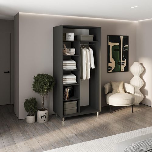 cumpără Dulap my-STYLE C10H0T03BM02-U12, 100x200, антрацит în Chișinău 