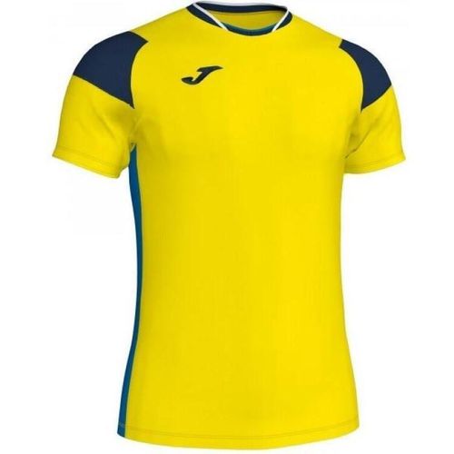 купить Одежда для спорта Joma T-Shirt Crew III Yellow-Navy-Royal S/S (2XS) 101269.907 в Кишинёве 