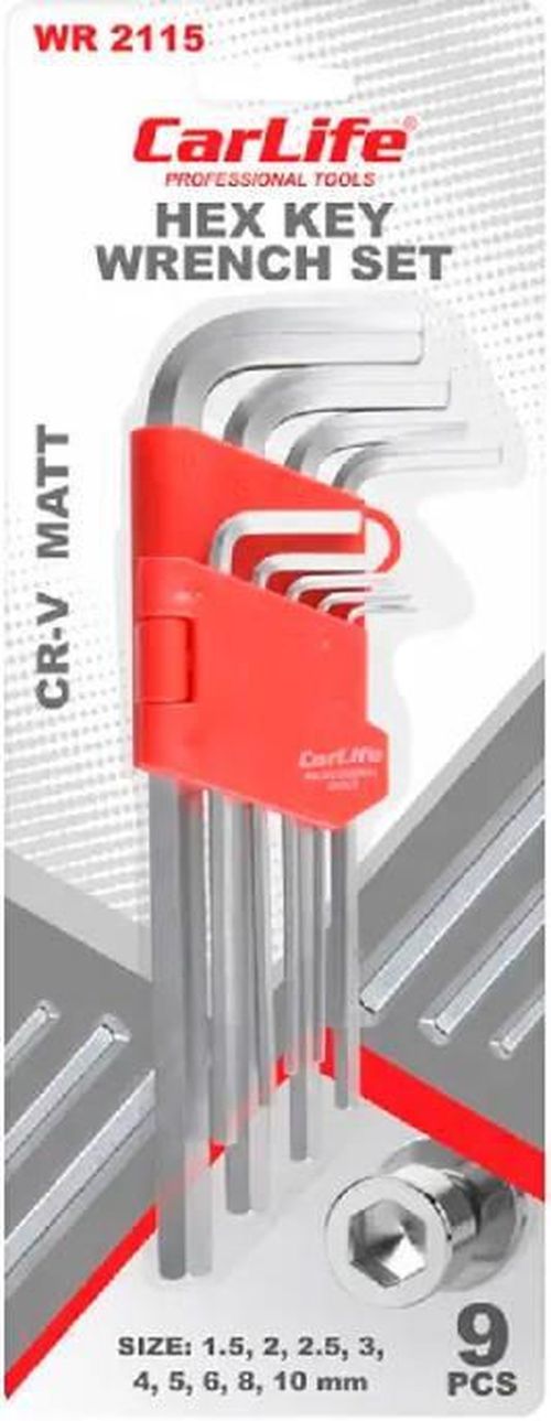 купить Набор ручных инструментов CarLife Set chei imbus mare 9buc 1.5мм-10мм 2115 в Кишинёве 