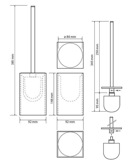 cumpără Perie WC Bemeta Gamma stativ Black 145613310 în Chișinău 