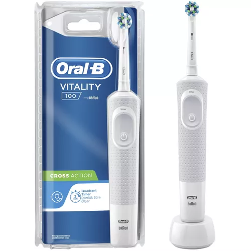 купить Щетка зубная электрическая Oral-B 6652 Vitality WHITE Cross Action в Кишинёве 