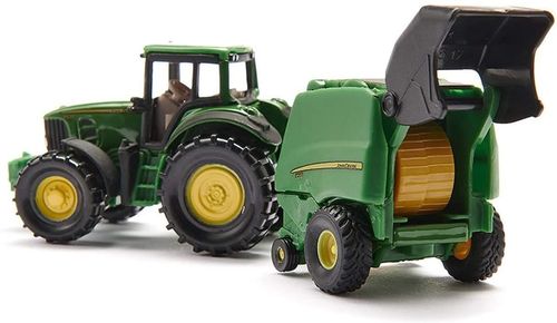 купить Машина Siku  1665 John Deere Tractor with Baler в Кишинёве 