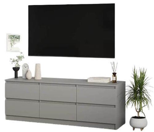 cumpără Comodă TV MebelStar NEO 6S 150x43x53 Grey (MBS-1285) în Chișinău 