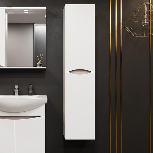 купить Шкаф-пенал Bayro Elara 350x1600 универсальный белый мат, подвесной в Кишинёве 