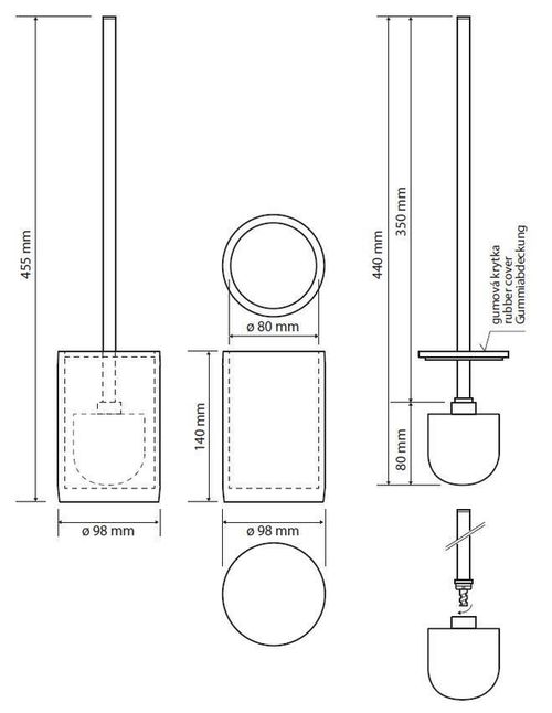 cumpără Perie WC Bemeta Gamma stativ White 145713324 în Chișinău 