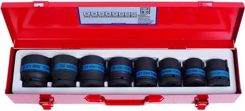 cumpără Set de tubulare, bite, duze King Tony 6409MP03 набор 3/4" ударных головок 6 гран. 21-41мм, 8 пр. în Chișinău 