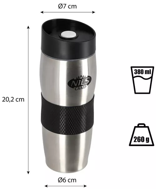 купить Термокружка Nils NCC06 Abisal Silver Thermal Cup в Кишинёве 