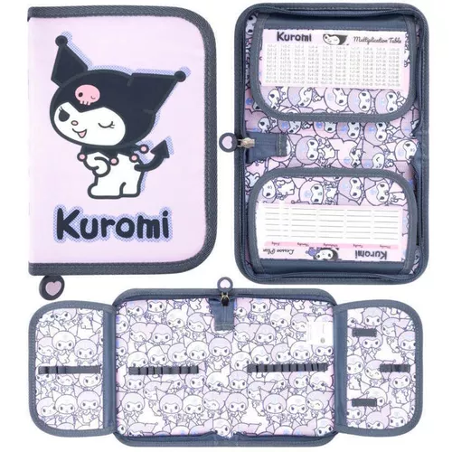 купить Школьный пенал Promstore 56792 Пенал 21x14x3,5 см Bambino Kuromi, фиолетовая, текстиль в Кишинёве 